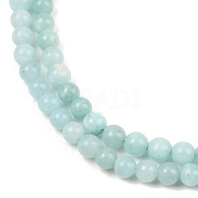 Natural Amazonite Beads Strands G-F461-12-4mm-01-1