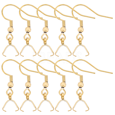 50Pcs Ion Plating(IP) 304 Stainless Steel Hooks STAS-BBC0001-50-1