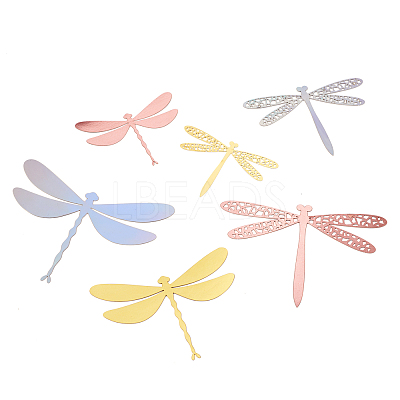 12Sets 6 Style PVC 3D Imitation Hollow Out Dragonfly Wall Stickers DIY-CF0001-04-1
