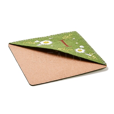 4Pcs Letter Personalized Hand Embroidered Corner Bookmarks JX587I-1
