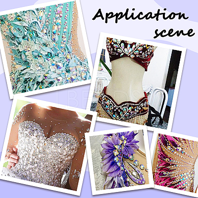20Pcs 2 Style Sew on Rhinestone RGLA-GF0001-11-1