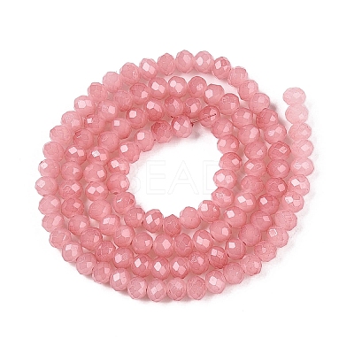 Baking Paint Imitation Jade Glass Bead Strands LS-DGLA-A034-J4MM-A31-1