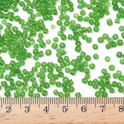 8/0 Frosted Round Glass Seed Beads X-SEED-A008-3mm-M7-1