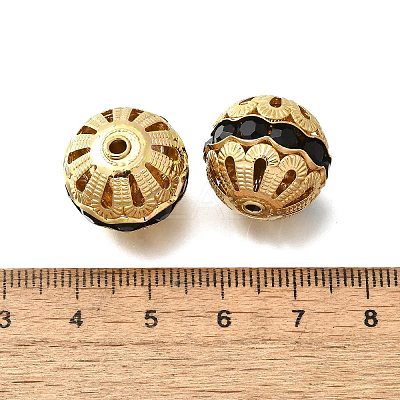 Brass Rhinestone Beads KK-D295-06G-02-1