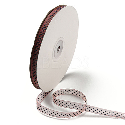100 Yards Polka Dot Print Nylon Ribbons OCOR-G014-01C-1