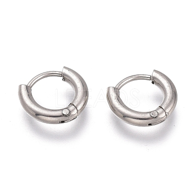 Tarnish Resistant 201 Stainless Steel Huggie Hoop Earrings EJEW-O095-05-18-1