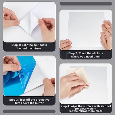 PET Plastic Mirror Wall Stickers DIY-WH0308-435-1