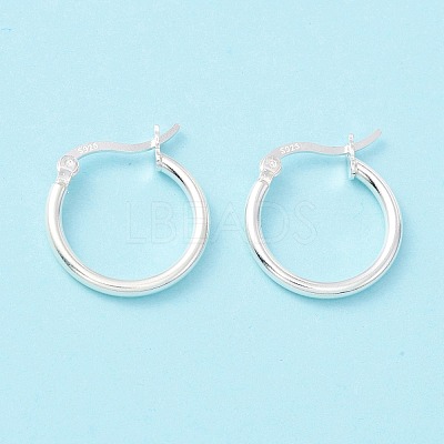 925 Sterling Silver Hoop Earrings STER-P047-13B-S-1