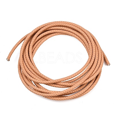 Braided Leather Cord with Core WL-F009-6mm-02-1