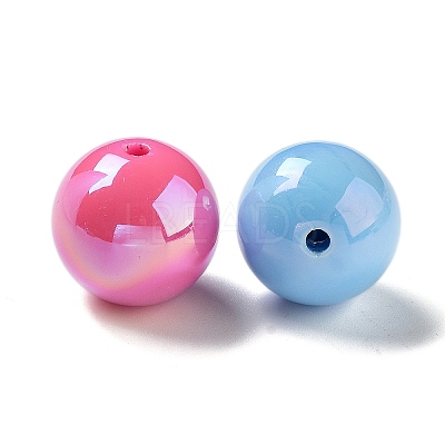UV Plating Iridescent Acrylic Beads X-MACR-D032-05-1