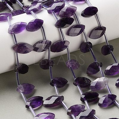 Natural Banded Amethyst Beads Strands G-P607-A09-01-1