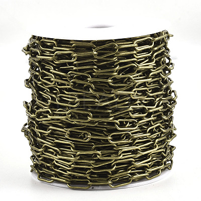 Unwelded Iron Paperclip Chains CH-S125-09B-AB-1