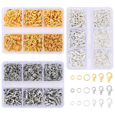 558Pcs 3 Styles Iron Open Jump Rings FIND-YW0007-77-1