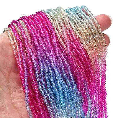 Transparent Painted Glass Beads Strands DGLA-A034-T1mm-A14-1