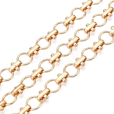Alloy Round Ring Link Chains LCHA-T002-01KCG-1