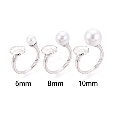 Flat Round Brass Cup Peg Ring Settings KK-N274-27P-1