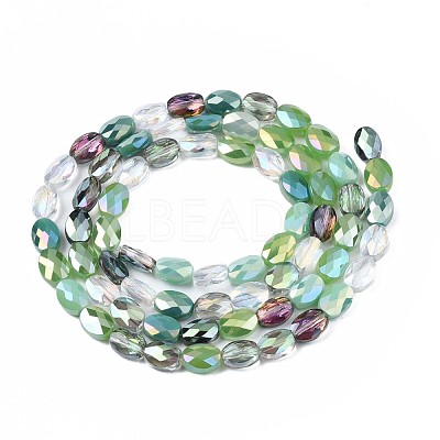 Electroplate Glass Beads Strands EGLA-S194-17D-1