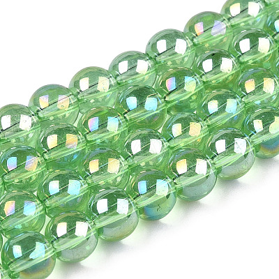 Electroplate Transparent Glass Beads Strands LS-GLAA-T032-T4mm-AB15-1