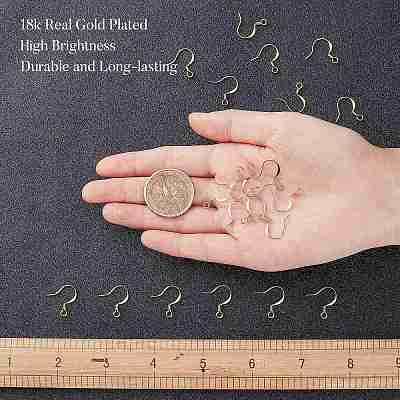 200Pcs Brass Earring Hooks KK-CN0001-35-1