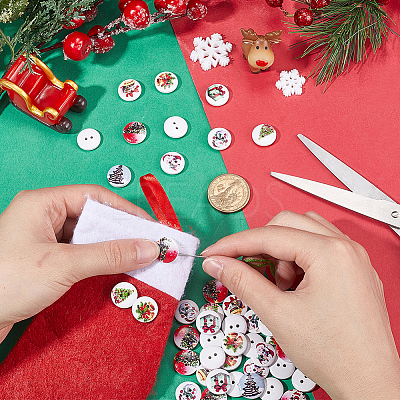 300Pcs Holiday Buttons BUTT-SP0001-01-1