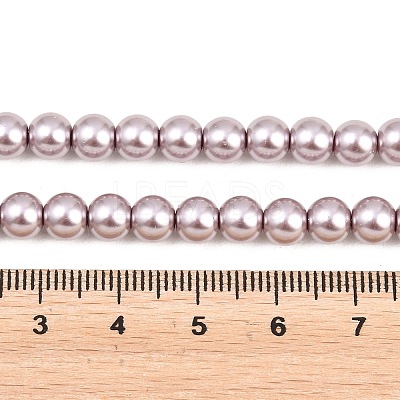 Eco-Friendly Dyed Glass Pearl Round Beads Strands HY-A002-6mm-RB017-1