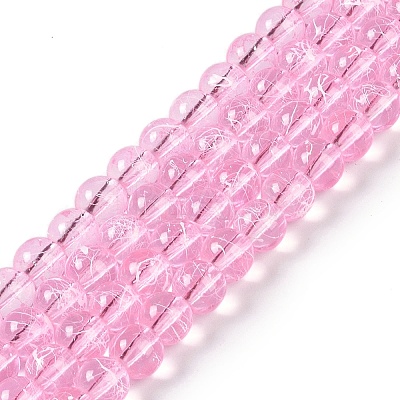 Drawbench Transparent Glass Beads Strands GLAD-Q012-8mm-02-1