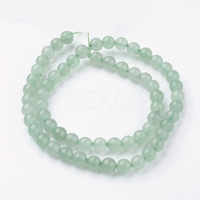 Natural Green Aventurine Bead Strands G-G735-63-6mm-1