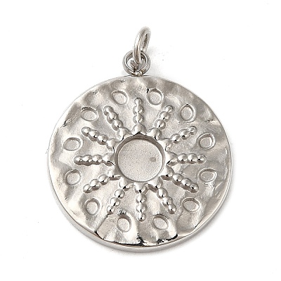 Non-Tarnish 304 Stainless Steel Pendant Cabochon Settings STAS-K263-45P-1