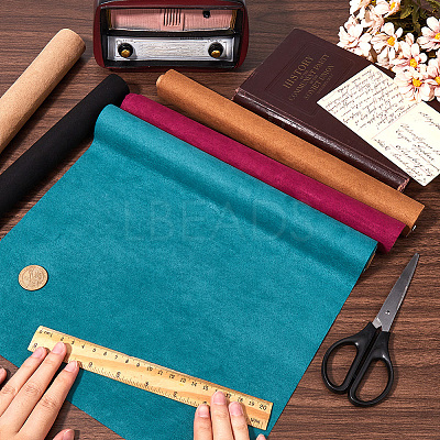 5 Sheets 5 Colors Faux Suede Book Covers DIY-CP0011-16B-1