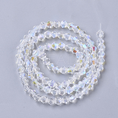 Electroplate Glass Beads Strands EGLA-Q118-4mm-C17-1
