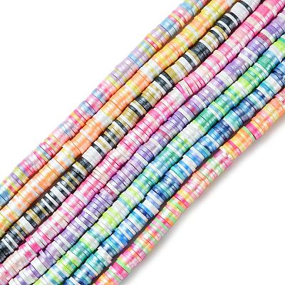 8 Strands 8 Colors Handmade Polymer Clay Beads CLAY-CJ0001-93-1