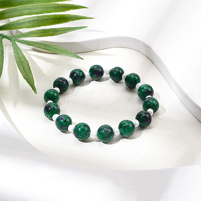 Natural Ruby in Zoisite Beads Strands G-OC0001-15-10mm-1