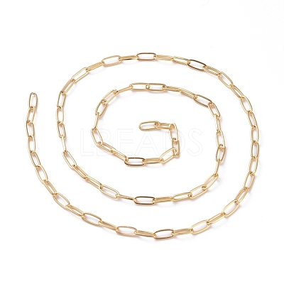 Soldered Brass Paperclip Chains CHC-G005-06G-1