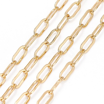 Soldered Brass Paperclip Chains CHC-G005-06G-01-1