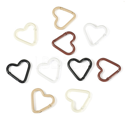 10Pcs 5 Colors Aluminum Spring Gate Rings KEYC-TA0004-77-1