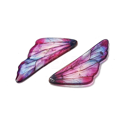 2Pcs Transparent Epoxy Resin Pendants RESI-A044-04B-1