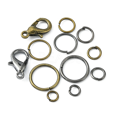 40Pcs 2 Color Zinc Alloy Lobster Claw Clasps DIY-YW0006-32-1