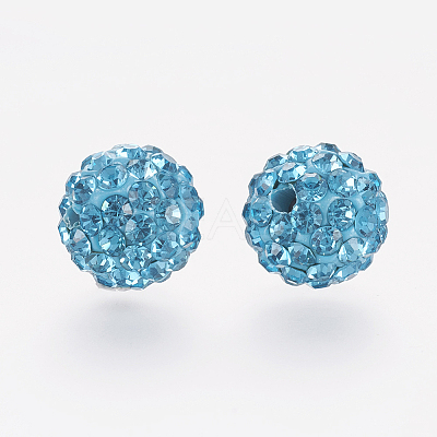 Polymer Clay Rhinestone Beads X-RB-K050-8mm-C24-1