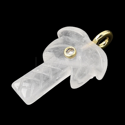 Natural Quartz Crystal Carved Pendants X-G-C282-04A-1