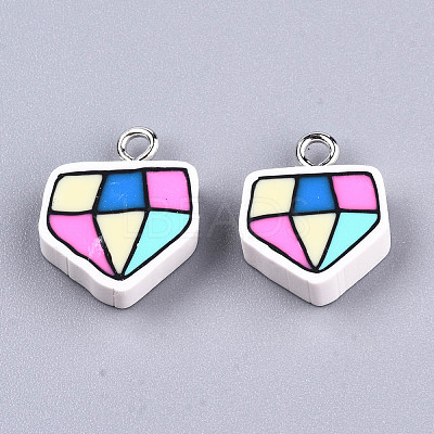 Handmade Polymer Clay Pendants X-CLAY-T016-77-1