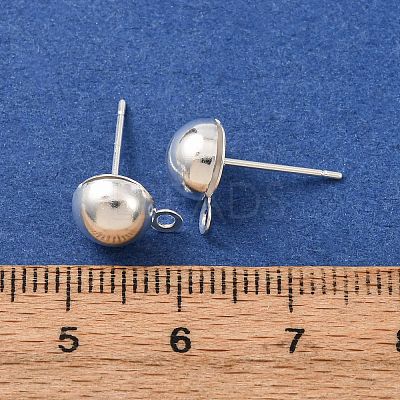 Brass Stud Earring Findings KK-G604-01S-04-1
