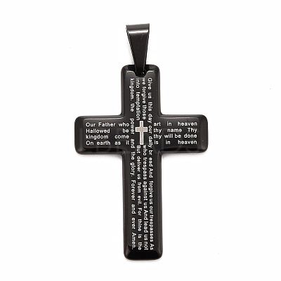 304 Stainless Steel Big Pendants STAS-O116-01BP-1