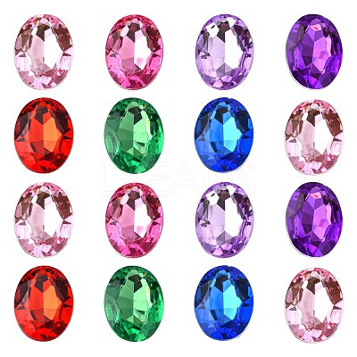 Imitation Taiwan Acrylic Rhinestone Cabochons GACR-A007-18x25mm-M-1