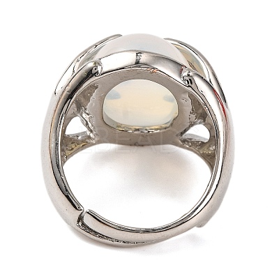 Oval Opalite Finger Ring G-Q184-06D-P-1