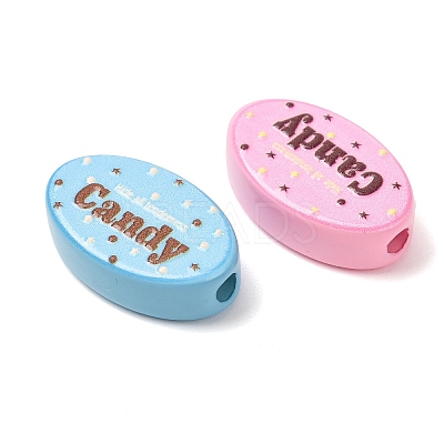 Opaque Printed Acrylic Beads AC-CBAC57E-08-1