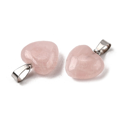 Natural Rose Quartz Pendants G-I311-A13-1