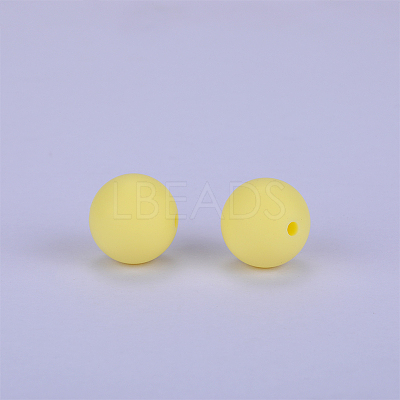 Round Silicone Focal Beads SI-JX0046A-91-1