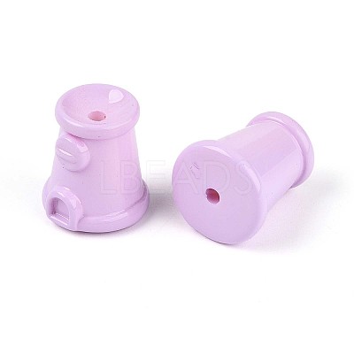 Spray Painting Opaque Acrylic Beads MACR-K357-10B-02-1