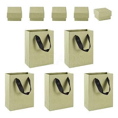 5Pcs Square Paper Jewelry Display Cases CON-TA0001-39A-01-1