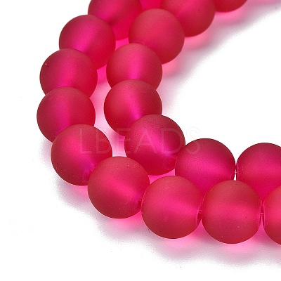 Baking Paint Transparent Glass Bead Strands GLAA-S031-10mm-39-1